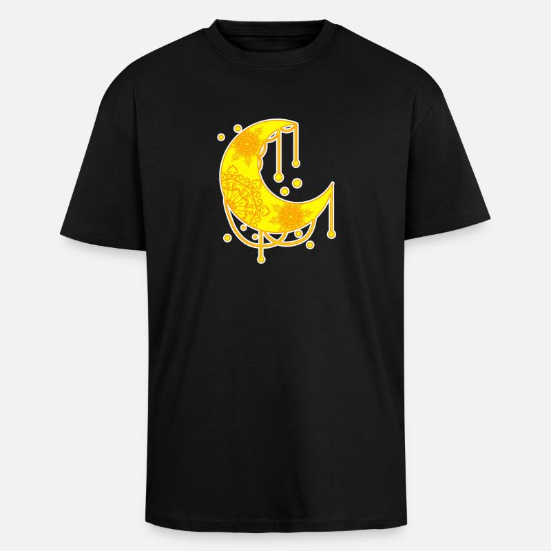 Croissant - T-shirt unisexe oversize épais - noir
