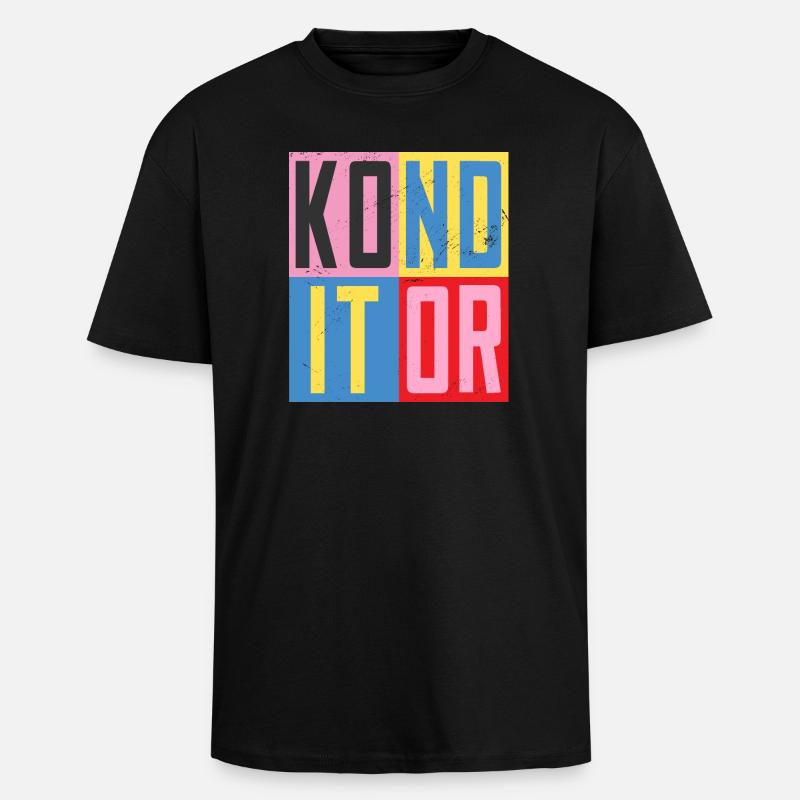 Konditor Design - Oversized Heavyweight Unisex T-Shirt - Schwarz