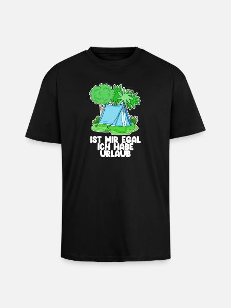 Urlaub - Oversized Heavyweight Unisex T-Shirt - Schwarz