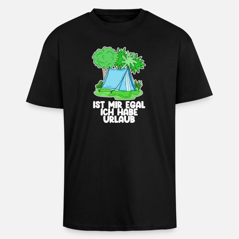 Urlaub - Oversized Heavyweight Unisex T-Shirt - Schwarz