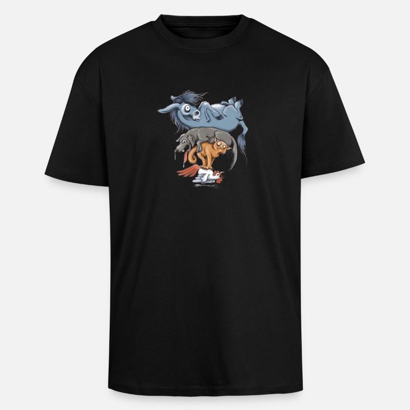Worth A Try - Oversized Heavyweight Unisex T-Shirt - Schwarz