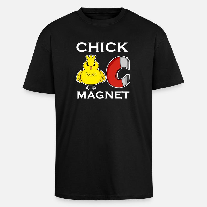 Küken Magnet - Oversized Heavyweight Unisex T-Shirt - Schwarz