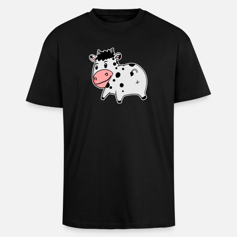 Kuh Arsch - Kuh Hintern - Oversized Heavyweight Unisex T-Shirt - Schwarz