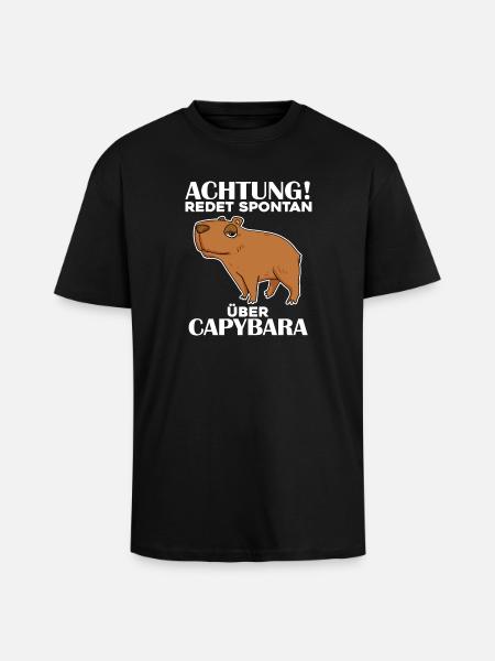 Capybara Wasserschwein - Oversized Heavyweight Unisex T-Shirt - Schwarz