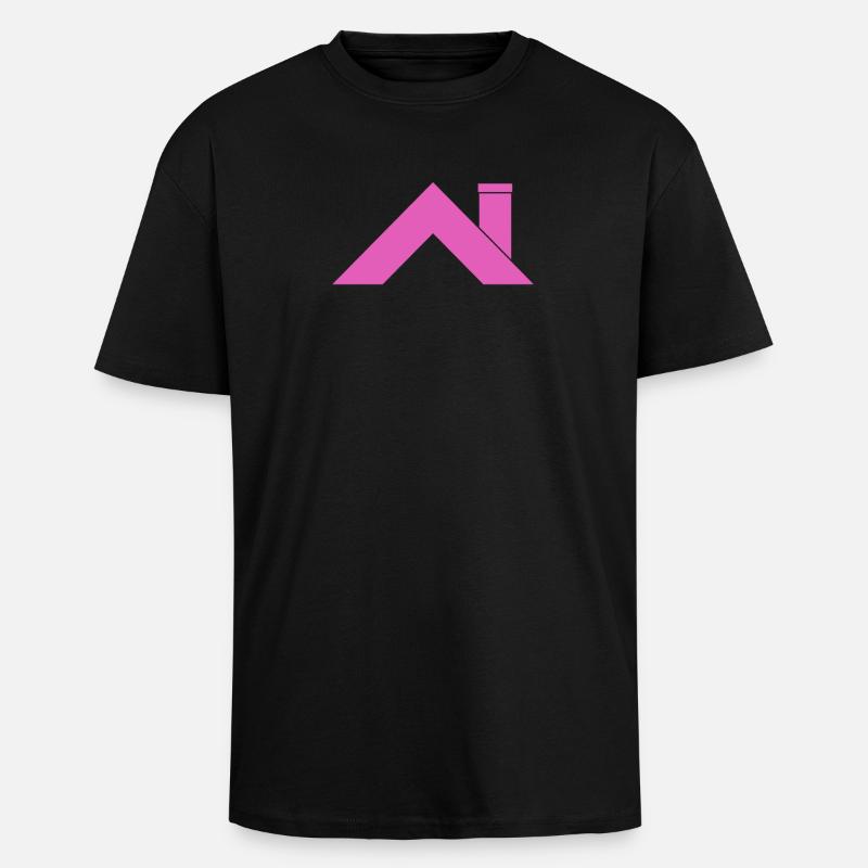 Toit de la maison - T-shirt unisexe oversize épais - noir