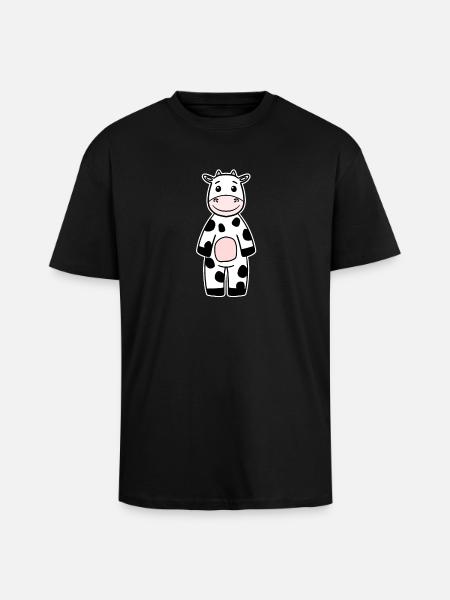 Vache - T-shirt unisexe oversize épais - noir