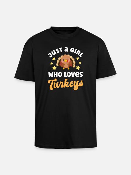 Turkey Turkeys - Unisex Oversized Heavyweight T-shirt - black