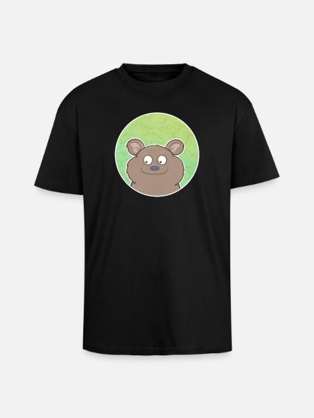 Bear - Unisex Oversized Heavyweight T-shirt - black