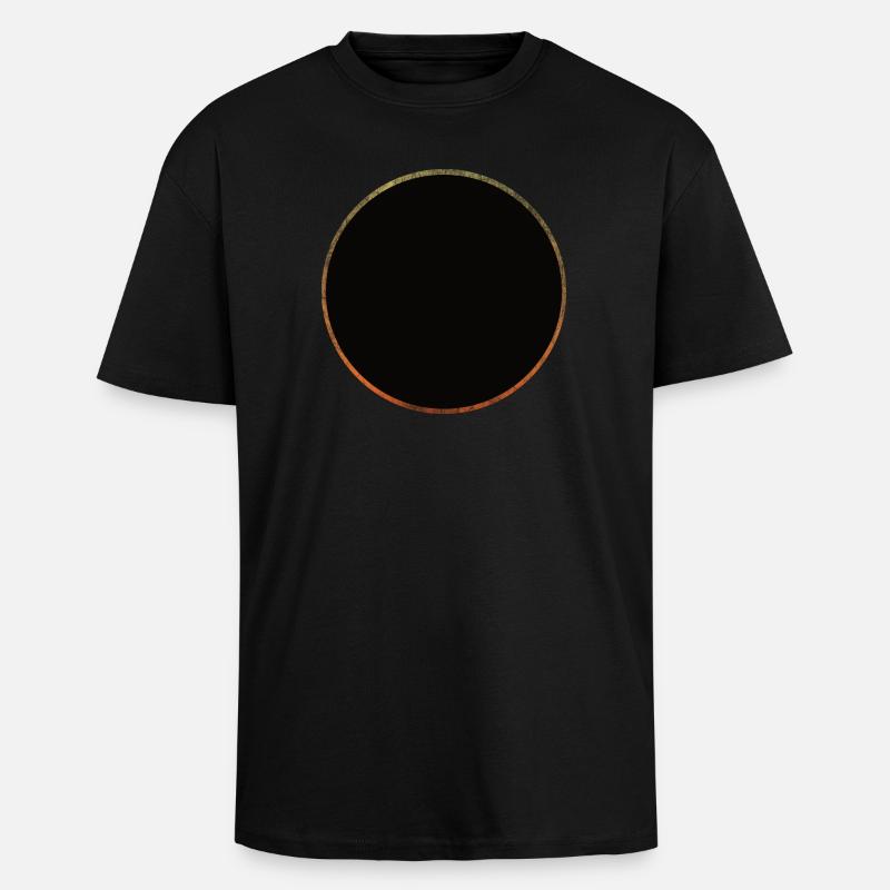 Éclipse solaire - T-shirt unisexe oversize épais - noir