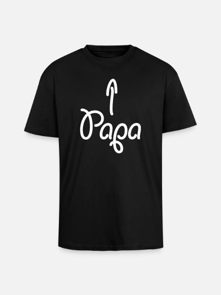 Dad (arrow) - Unisex Oversized Heavyweight T-shirt - black