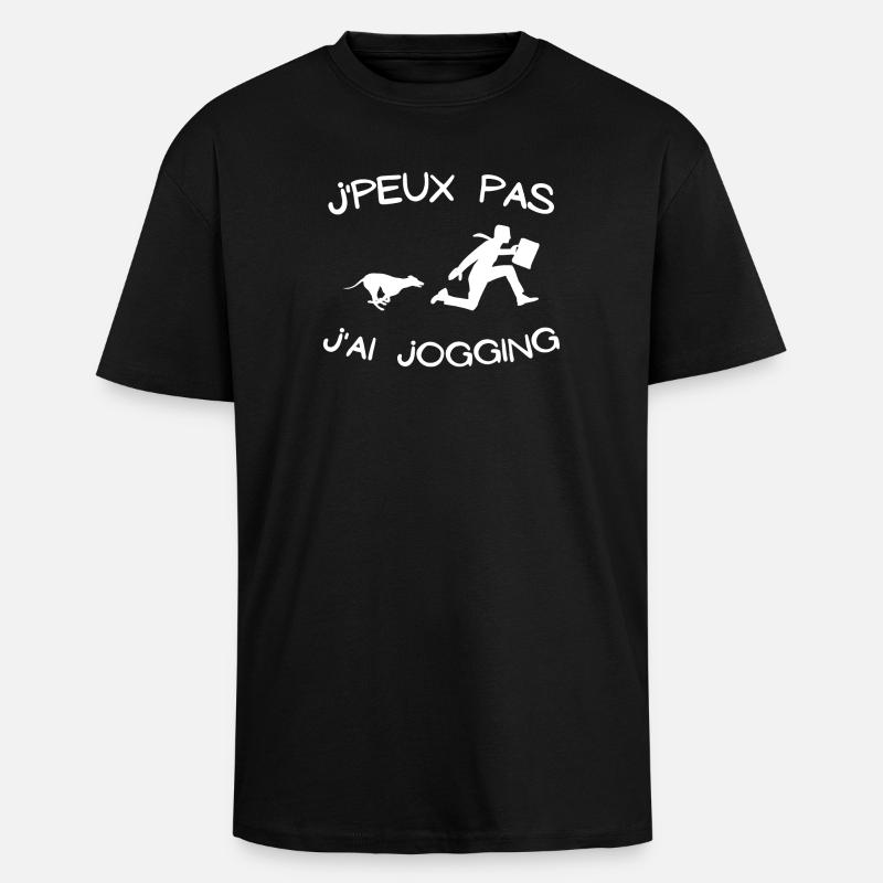jogging, footing, running - T-shirt unisexe oversize épais - noir