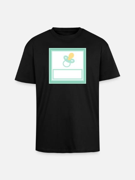 Personalize your own baby template - Unisex Oversized Heavyweight T-shirt - black