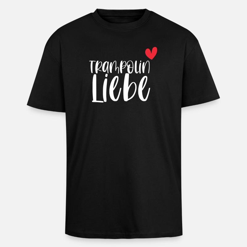 Trampolin Liebe Springen Hobby Geschenk - Oversized Heavyweight Unisex T-Shirt - Schwarz