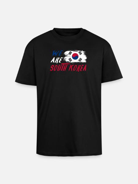 We are South Korea - Unisex Oversized Heavyweight T-shirt - black