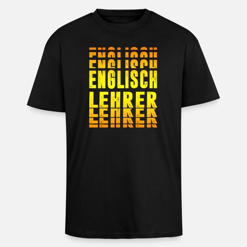 Conception de professeur d’anglais - T-shirt unisexe oversize épais - noir