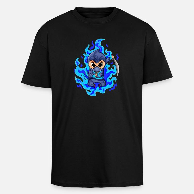 Ninja - T-shirt unisexe oversize épais - noir
