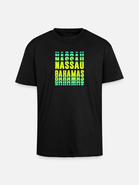 Nassau Bahamas Design - Unisex Oversized Heavyweight T-shirt - black