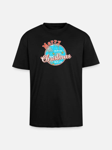 Merry christmas xmas - T-shirt unisexe oversize épais - noir