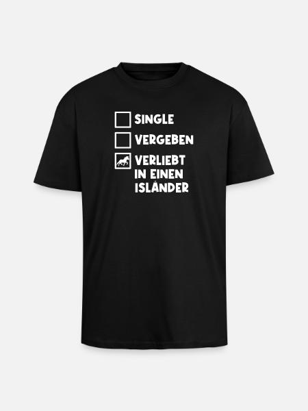 Islandpferde Pferdeliebe Statement Pferdenarr - Oversized Heavyweight Unisex T-Shirt - Schwarz