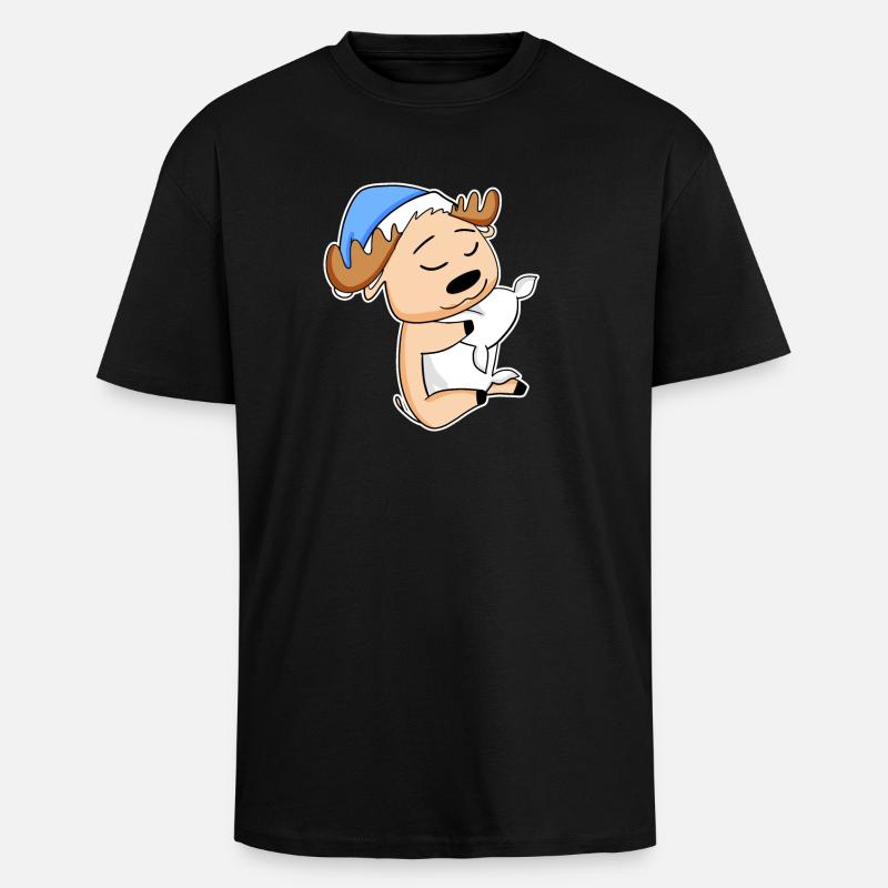 Elk - Unisex Oversized Heavyweight T-shirt - black