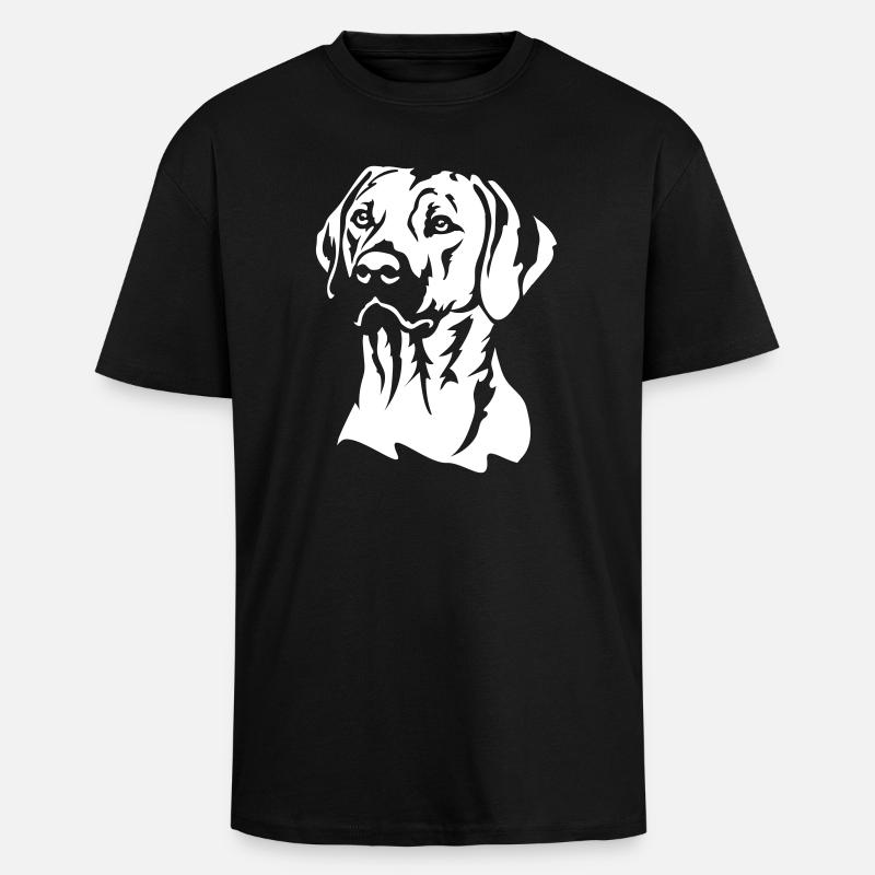 Rhodesian Ridgeback Head « Black Edition » - T-shirt unisexe oversize épais - noir