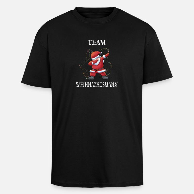 Team Weihnachtsmann - Oversized Heavyweight Unisex T-Shirt - Schwarz