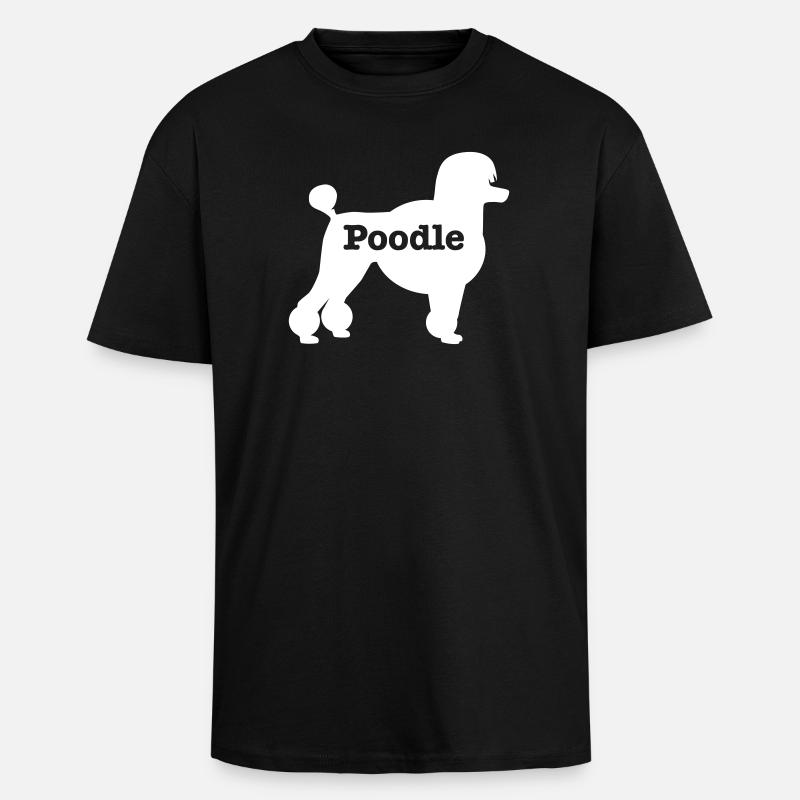 Pudel - Oversized Heavyweight Unisex T-Shirt - Schwarz