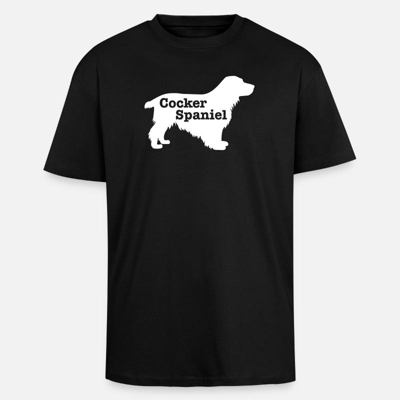 Cocker Spaniel - T-shirt unisexe oversize épais - noir