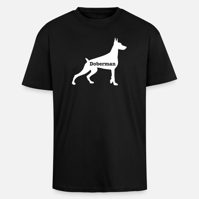 Dobermann - Oversized Heavyweight Unisex T-Shirt - Schwarz