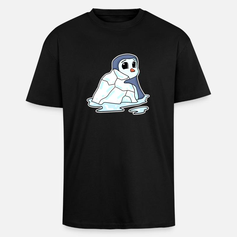 Penguin Penguins Seabird Seabirds - Unisex Oversized Heavyweight T-shirt - black