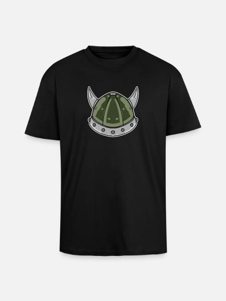 Viking Helmet - Unisex Oversized Heavyweight T-shirt - black