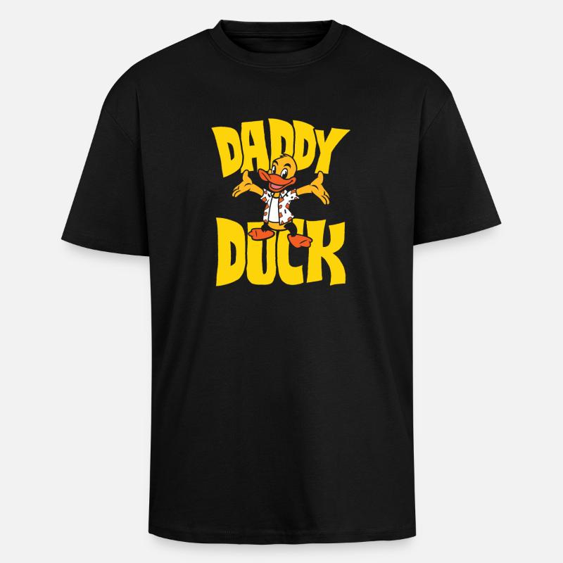 Daddy Duck - Oversized Heavyweight Unisex T-Shirt - Schwarz