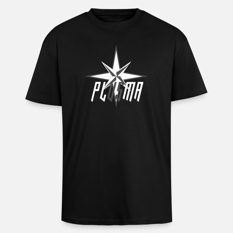 Sternenkompass-Emblem - Oversized Heavyweight Unisex T-Shirt - Schwarz