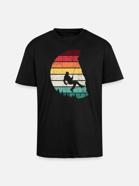 Rainbow Horizon Swing Silhouette - Unisex Oversized Heavyweight T-shirt - black