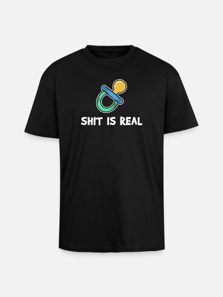 Bébé Socette Parentalité Enceinte Enceinte - T-shirt unisexe oversize épais - noir