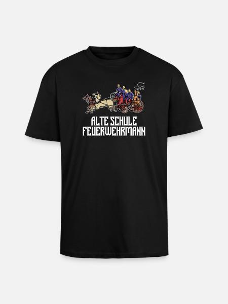Feuerwehrmann Statement Feuerwehr Berufsfeuerwehr - Oversized Heavyweight Unisex T-Shirt - Schwarz