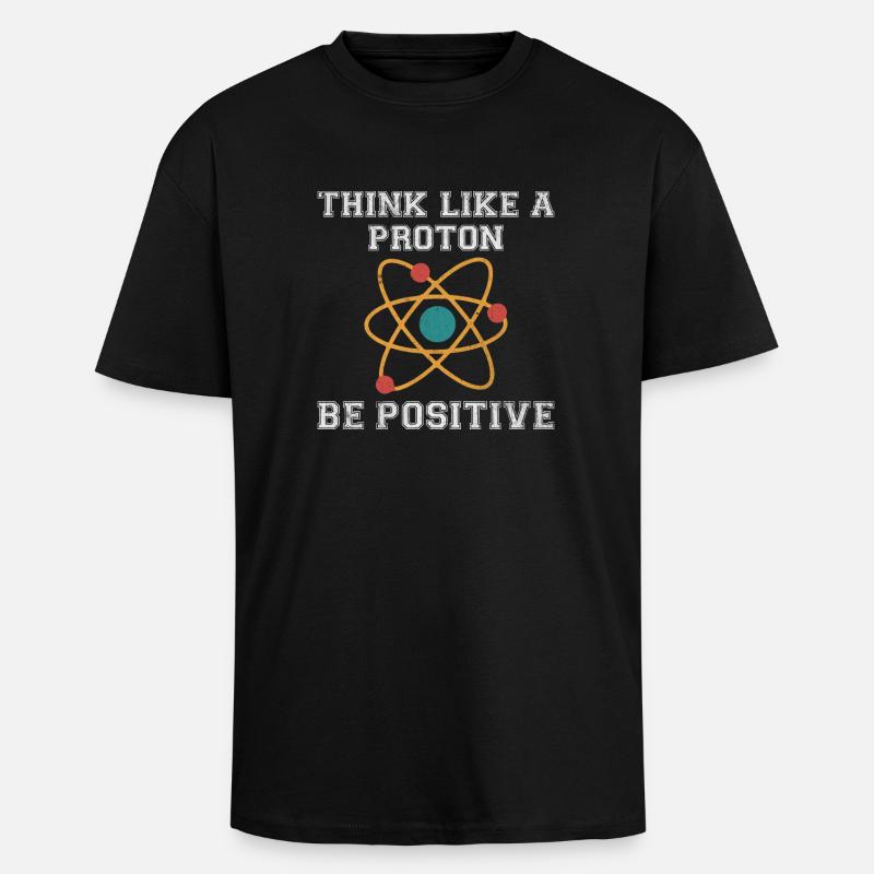Positives Proton - Oversized Heavyweight Unisex T-Shirt - Schwarz