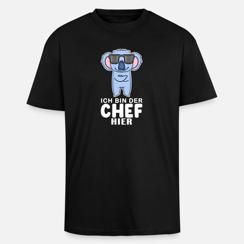 Cool Koala Chef - Oversized Heavyweight Unisex T-Shirt - Schwarz