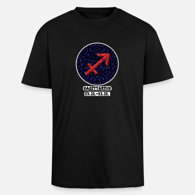 Saggitarius 23.11.-21.12. - Oversized Heavyweight Unisex T-Shirt - Schwarz