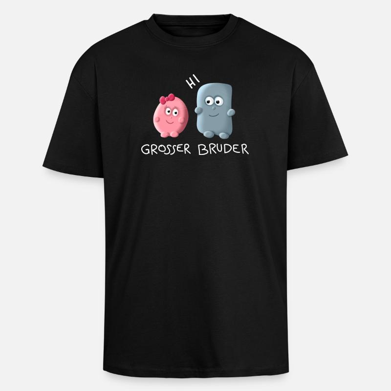 Grosser Bruder - Oversized Heavyweight Unisex T-Shirt - Schwarz
