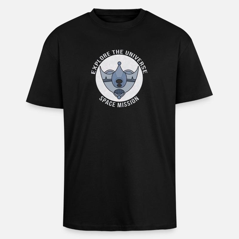 Mission spatiale Explorer l’univers - T-shirt unisexe oversize épais - noir