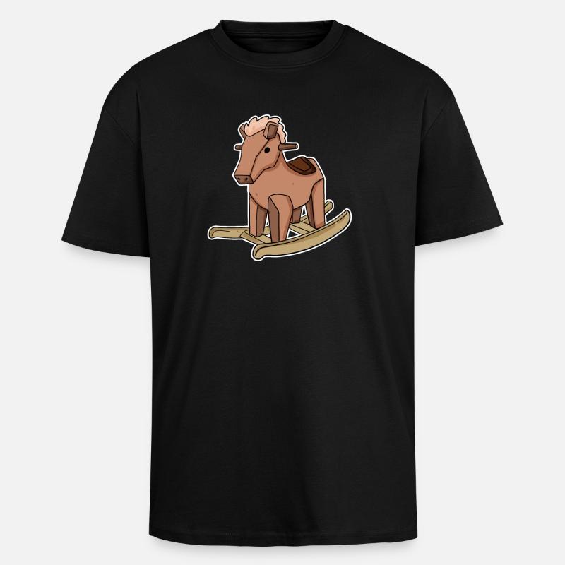 Cheval - T-shirt unisexe oversize épais - noir