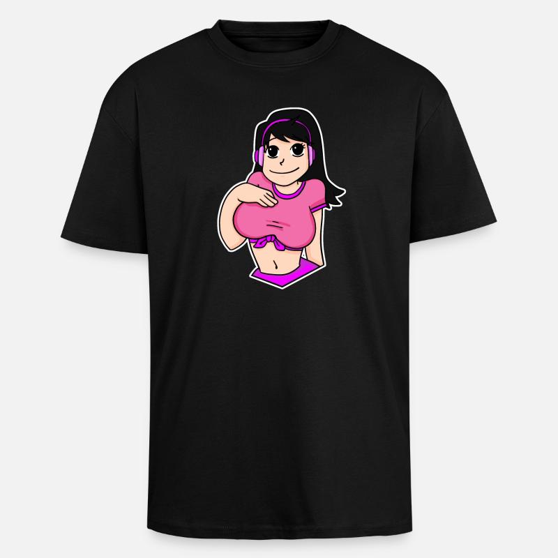 Anime - Unisex Oversized Heavyweight T-shirt - black
