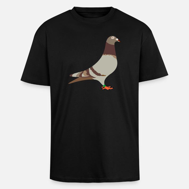 Brieftaube rotbraun - Oversized Heavyweight Unisex T-Shirt - Schwarz