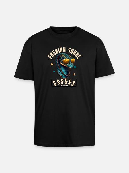 Serpent Glam Couture - Unisex Oversized Heavyweight T-shirt - black