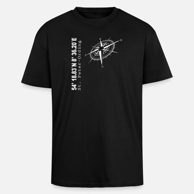 St Peter Ording - Oversized Heavyweight Unisex T-Shirt - Schwarz