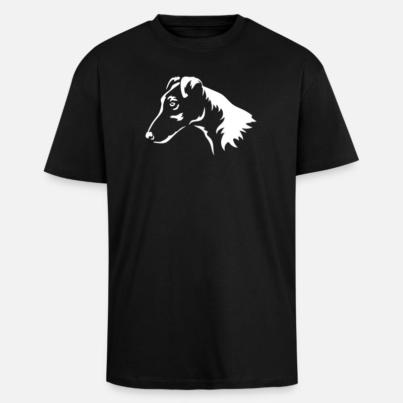 Foxterrier Kopf "Black Edition" - Oversized Heavyweight Unisex T-Shirt - Schwarz