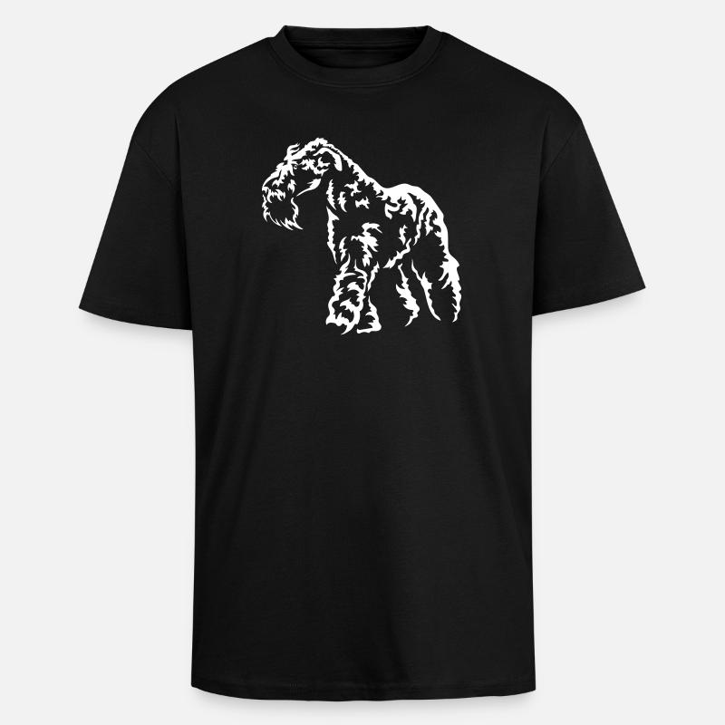 Kerry Blue Terrier « Édition Noire » - T-shirt unisexe oversize épais - noir