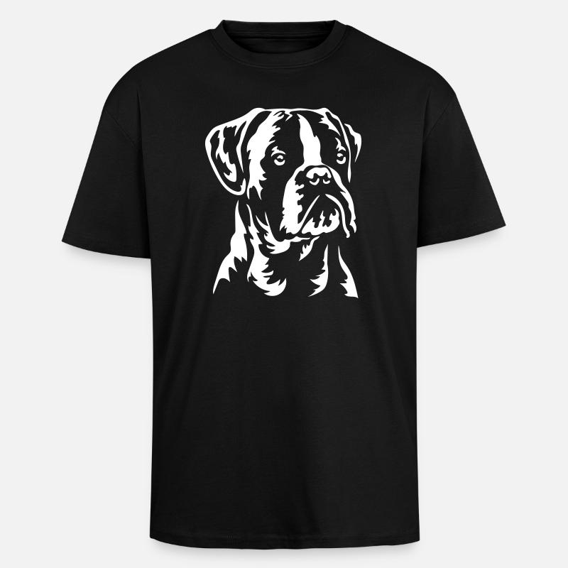 Boxer Head "Black Edition" - Unisex Oversized Heavyweight T-shirt - black