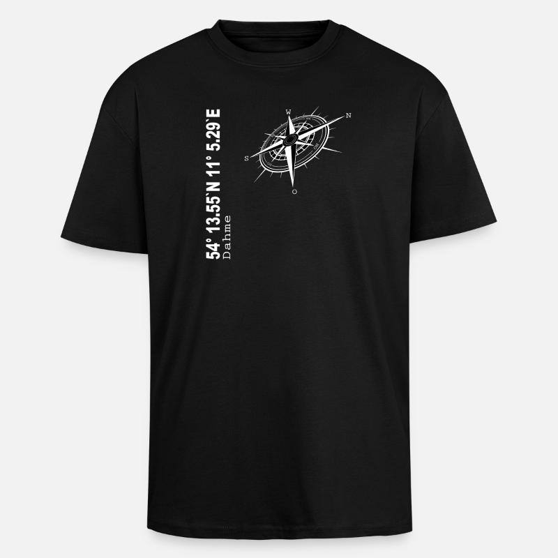 Dahme - Oversized Heavyweight Unisex T-Shirt - Schwarz